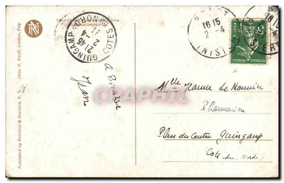 Donna con cappello di fiori — Ruth — Curtis Publishing Co. n° 2145 — Verso