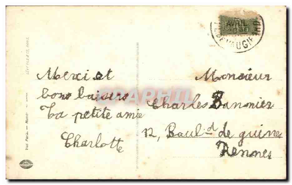 CPA Fantaisie Bonnes Paques (Easter militaria cigogne) — Rückseite