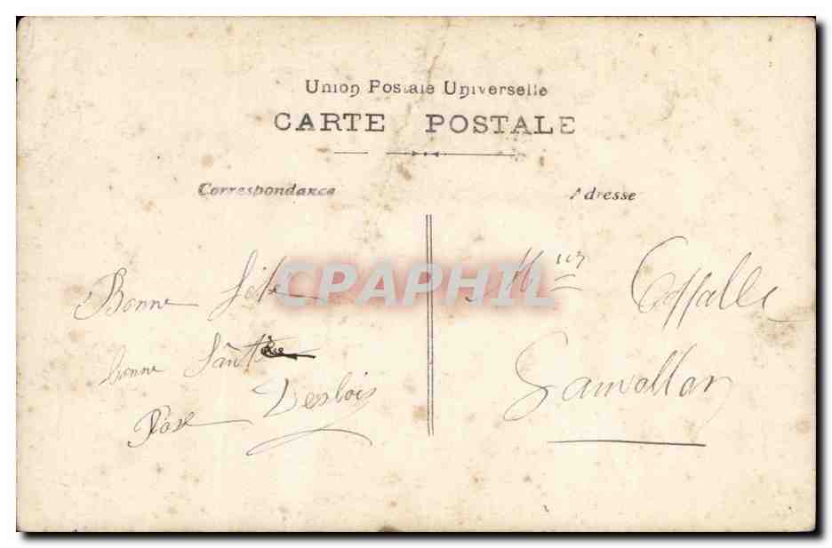 CPA Fantaisie Femme Bouquet de fete — Verso