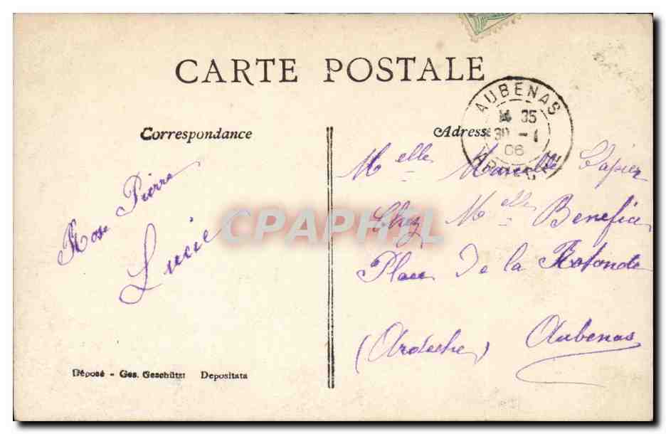 Fleuriste à Marseille — scène de jardin — éditeur A.S. n°317 — Achterkant