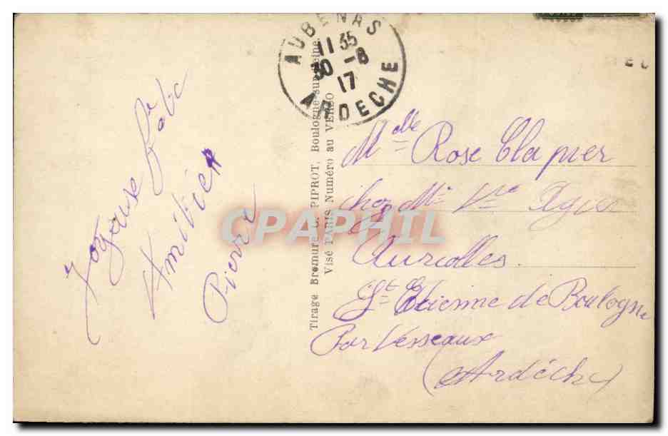 CPA Fantaisie Femme  — Verso