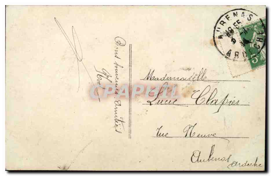 Jeune femme tenant un bouquet — 'Joueuse Année' — éditeur inconnu, n° 7049 — Verso