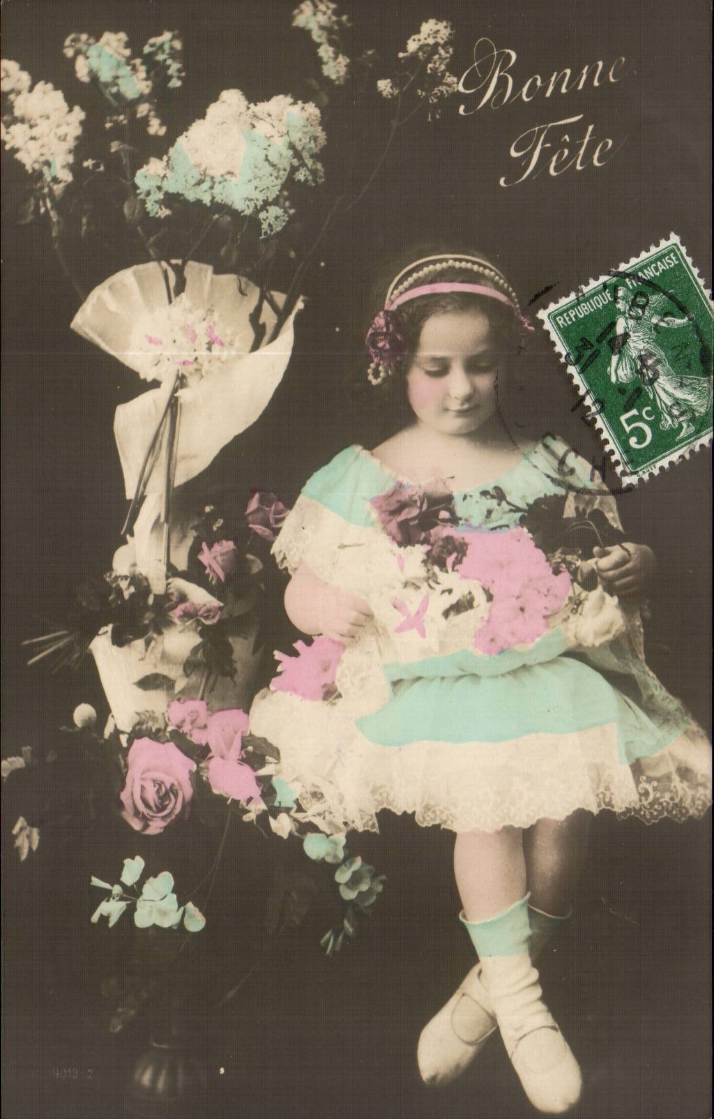 CPA Fantaisie Enfant Bonne fete