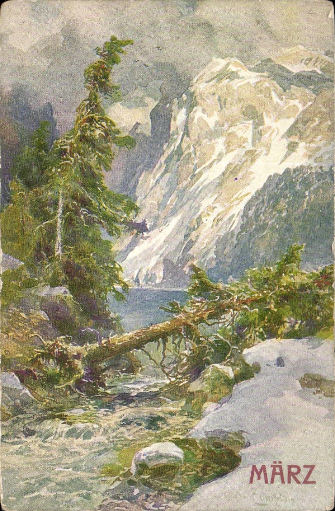 CPA Fantaisie Paysage Marz