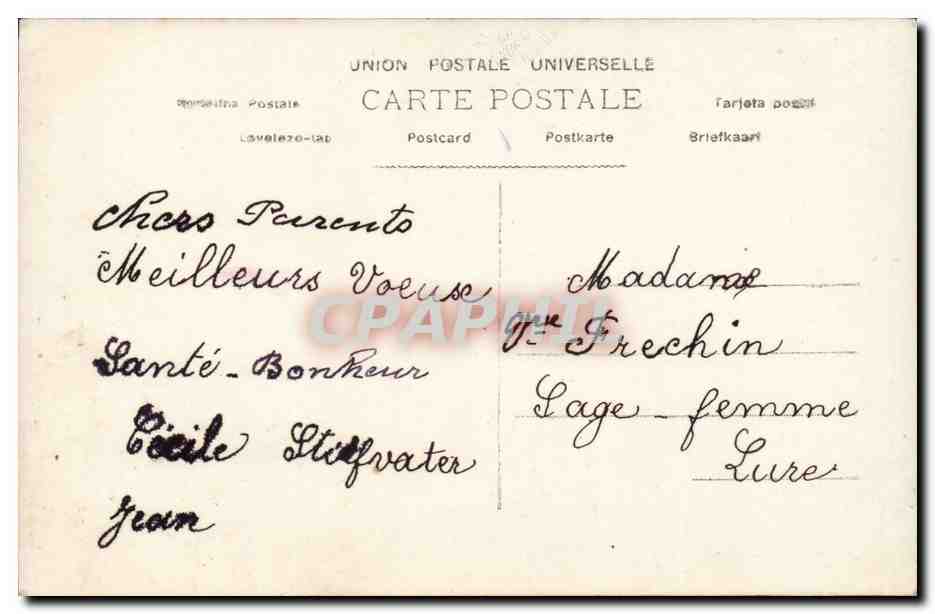 CPA Fantaisie Enfants Bonne anne — Rückseite