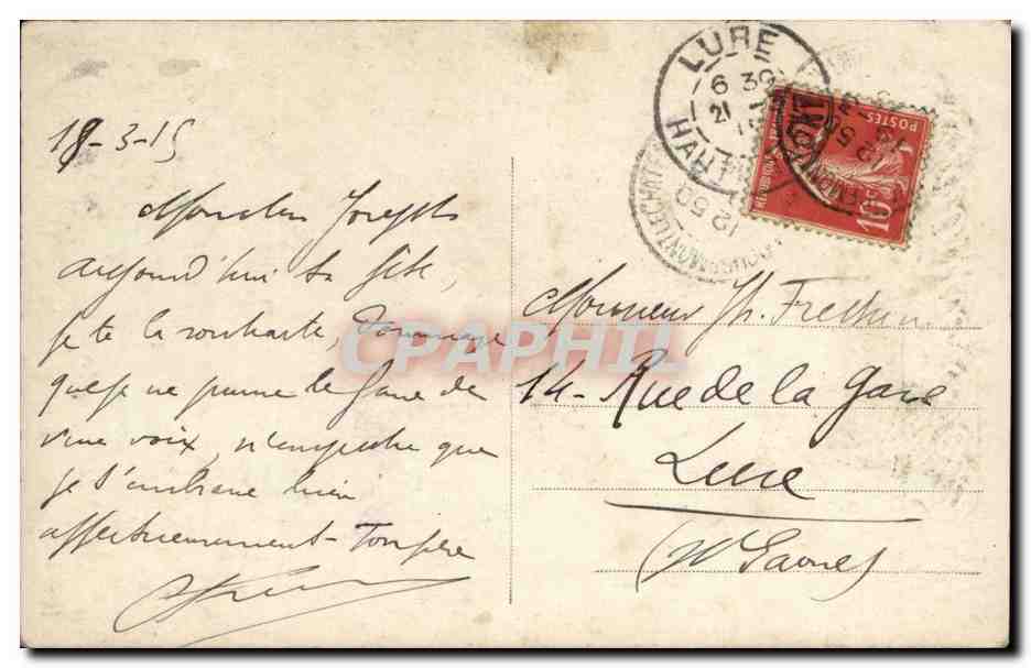 CPA Fantaisie Garcon Enfant Bonne fete — Rückseite