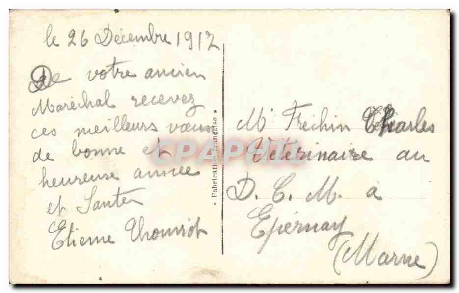 Jeune femme en fourrure — Bonne Année — DIX 10224 — Reverso