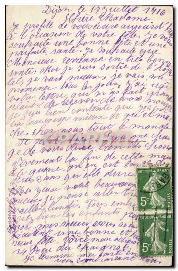 CPA Fantaisie Enfant Bonne fete — Verso