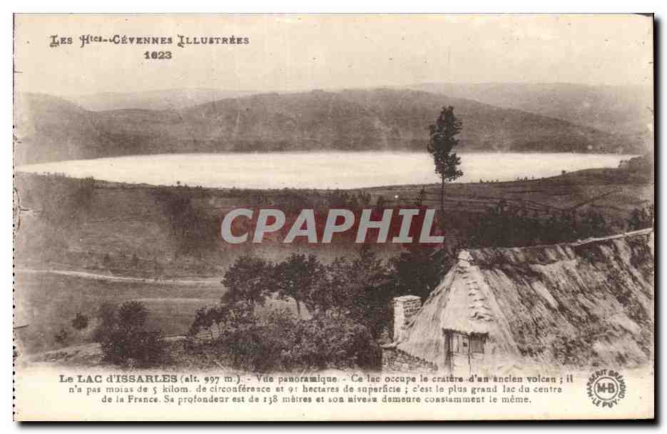 Le Lac d'Issarles — Vue panoramique — Les Hautes-Cévennes Illustrées n°1623