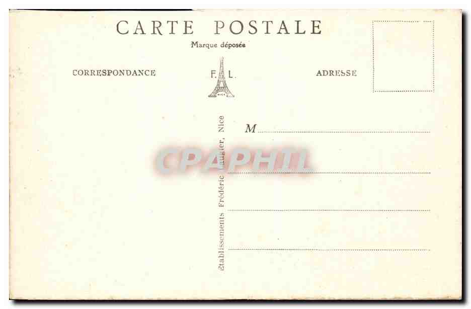 Nice CPA Le chateau et l'entree du port — Rückseite