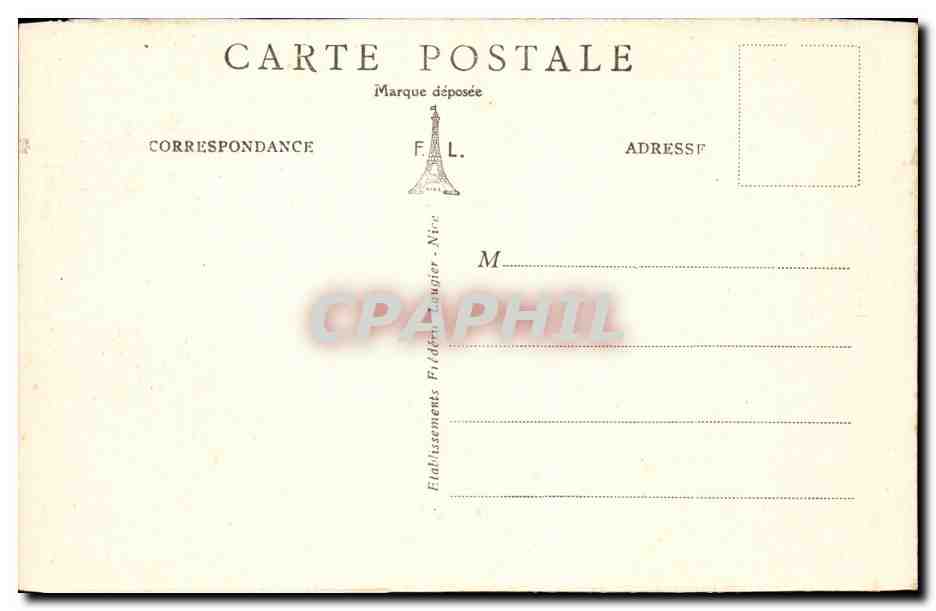 Nice CPA Facade de la cascade du chateau  — Rückseite