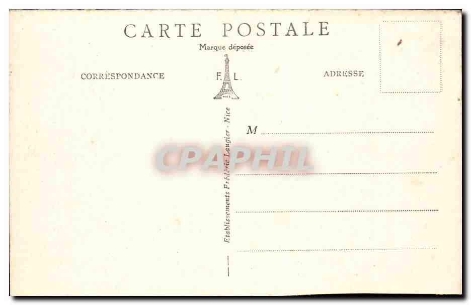 Nice CPA La promenade des anglais — Rückseite