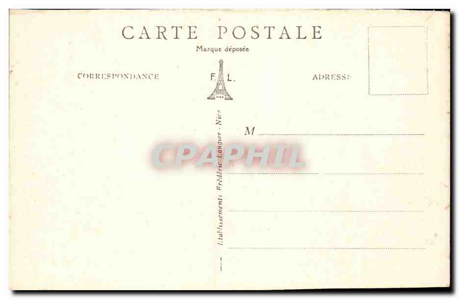 Nice CPA La plateforme du chateau — Rückseite