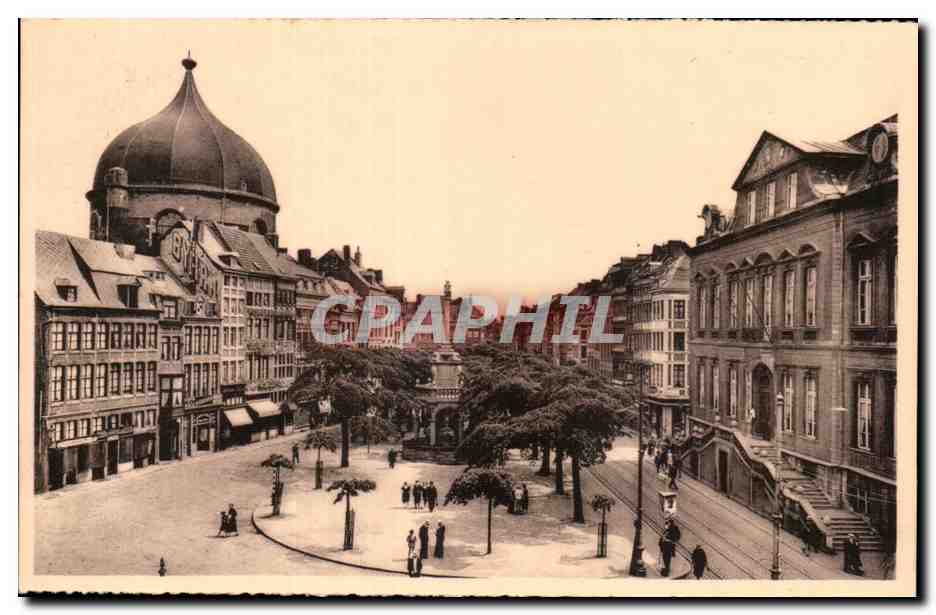Liège - Place du Marché (Perron et Hôtel de Ville) — Éditeur Em. Thill, Bruxelles