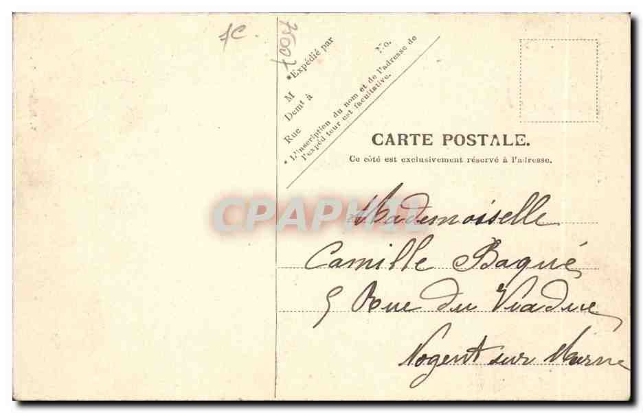 Paris CPA Hotel des Invalides  — Rückseite