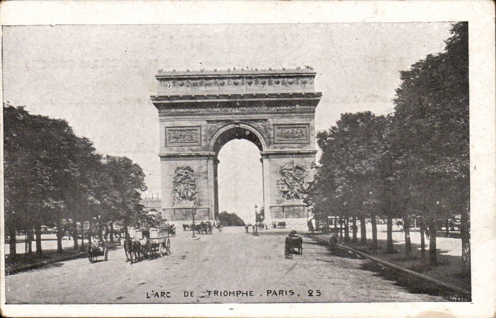 Paris CPA Arc de TRiomphe