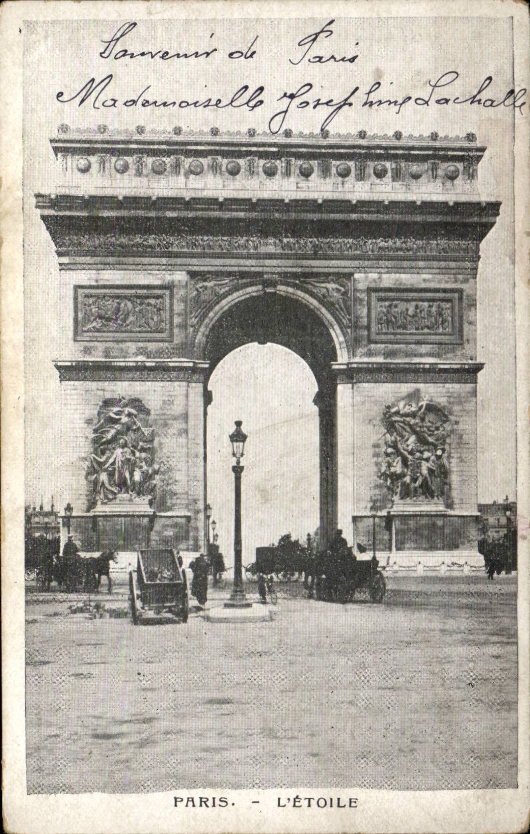 Paris CPA Arc de Triomphe de l'Etoile