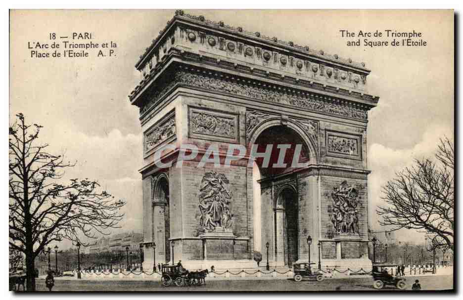 Paris CPA Arc de Triomphe de l'Etoile 