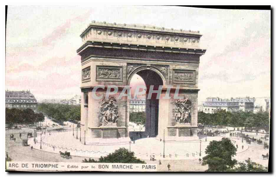 Paris CPA Arc de Triomphe de l'Etoile (Bon Marche)