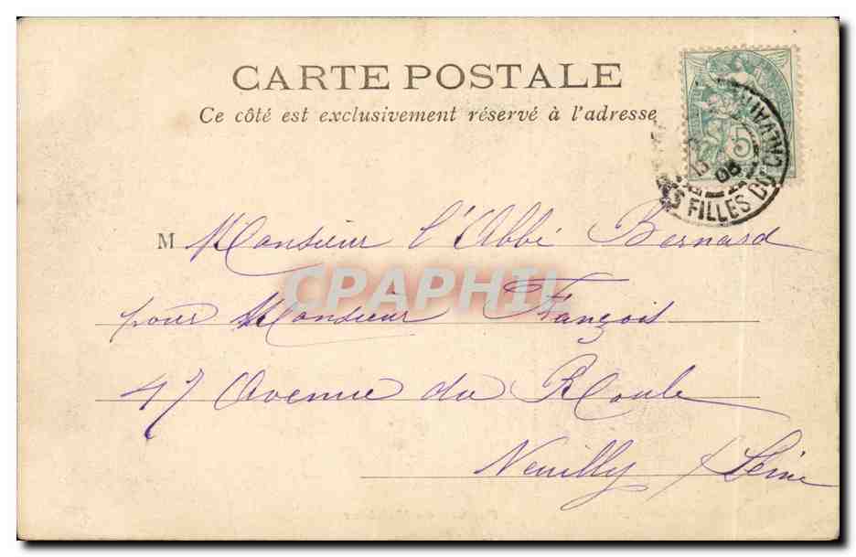 Paris CPA La Madeleine  — Rückseite