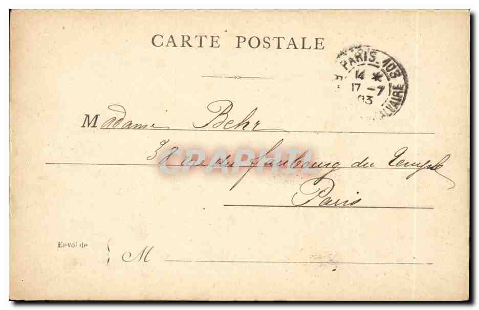 Paris CPA Notre Dame — Rückseite