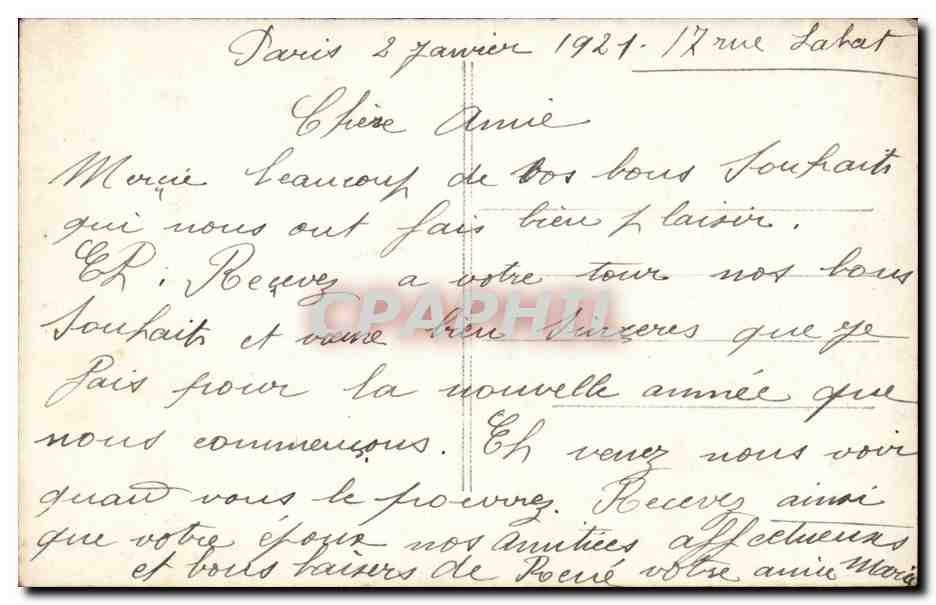 CPA Fantaisie Enfant Bonne annee — Rückseite