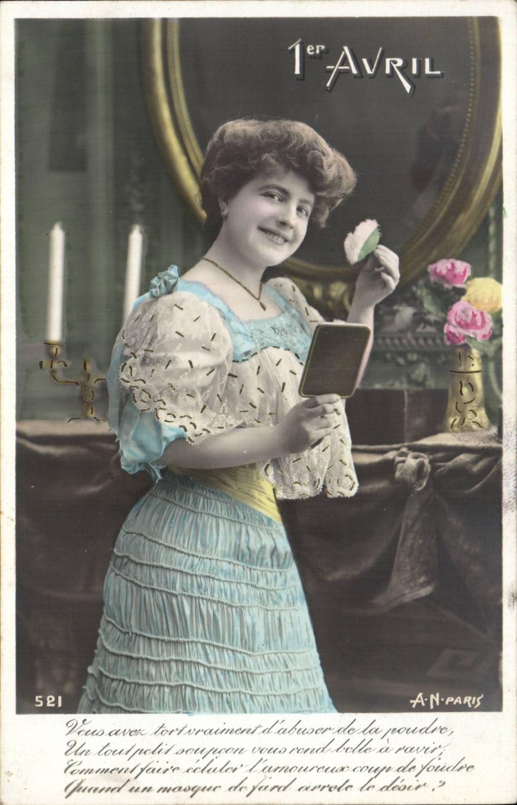 CPA Fantaisie Femme 1er avril