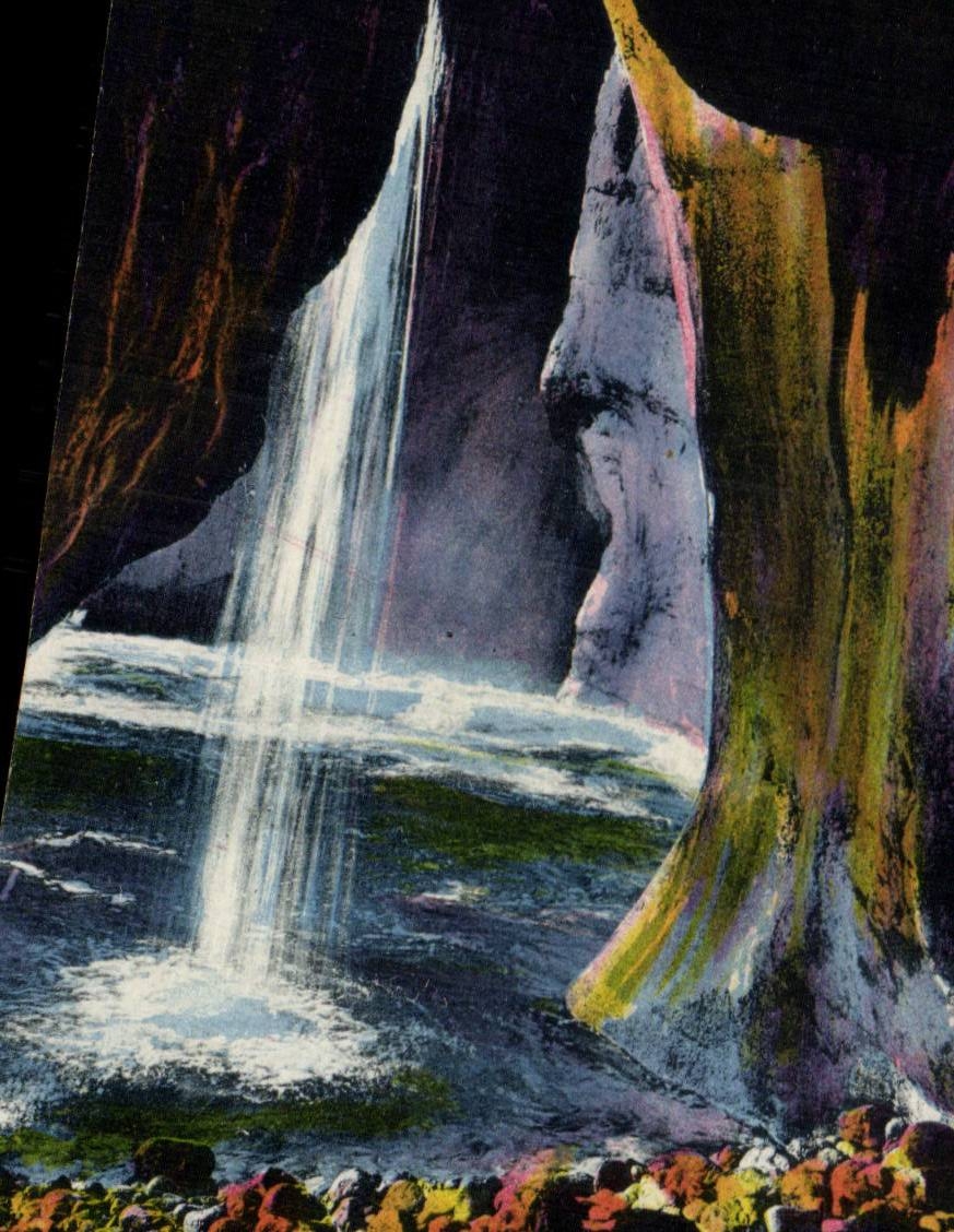 CPA Fantaisie GRotte et cascade d'eau
