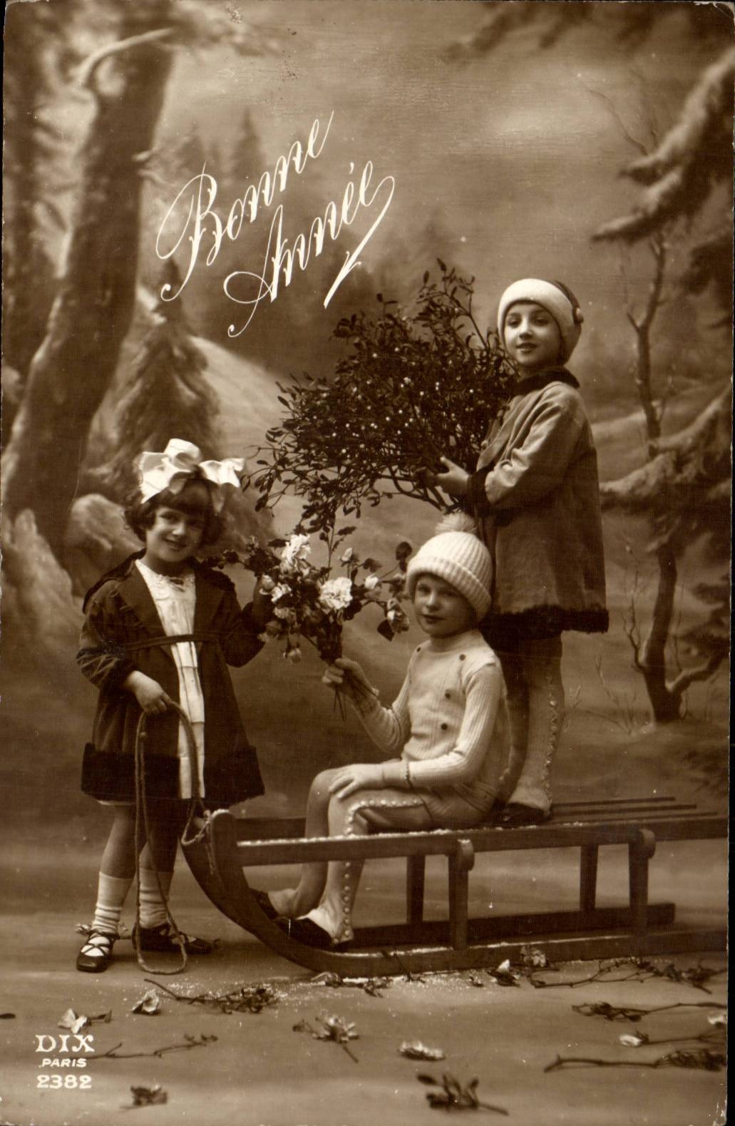 CPA Fantaisie Enfants Bonne annee