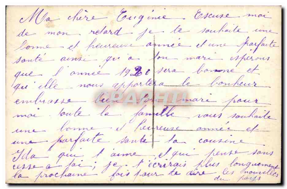 CPA Fantaisie Enfants Bonne annee — Verso