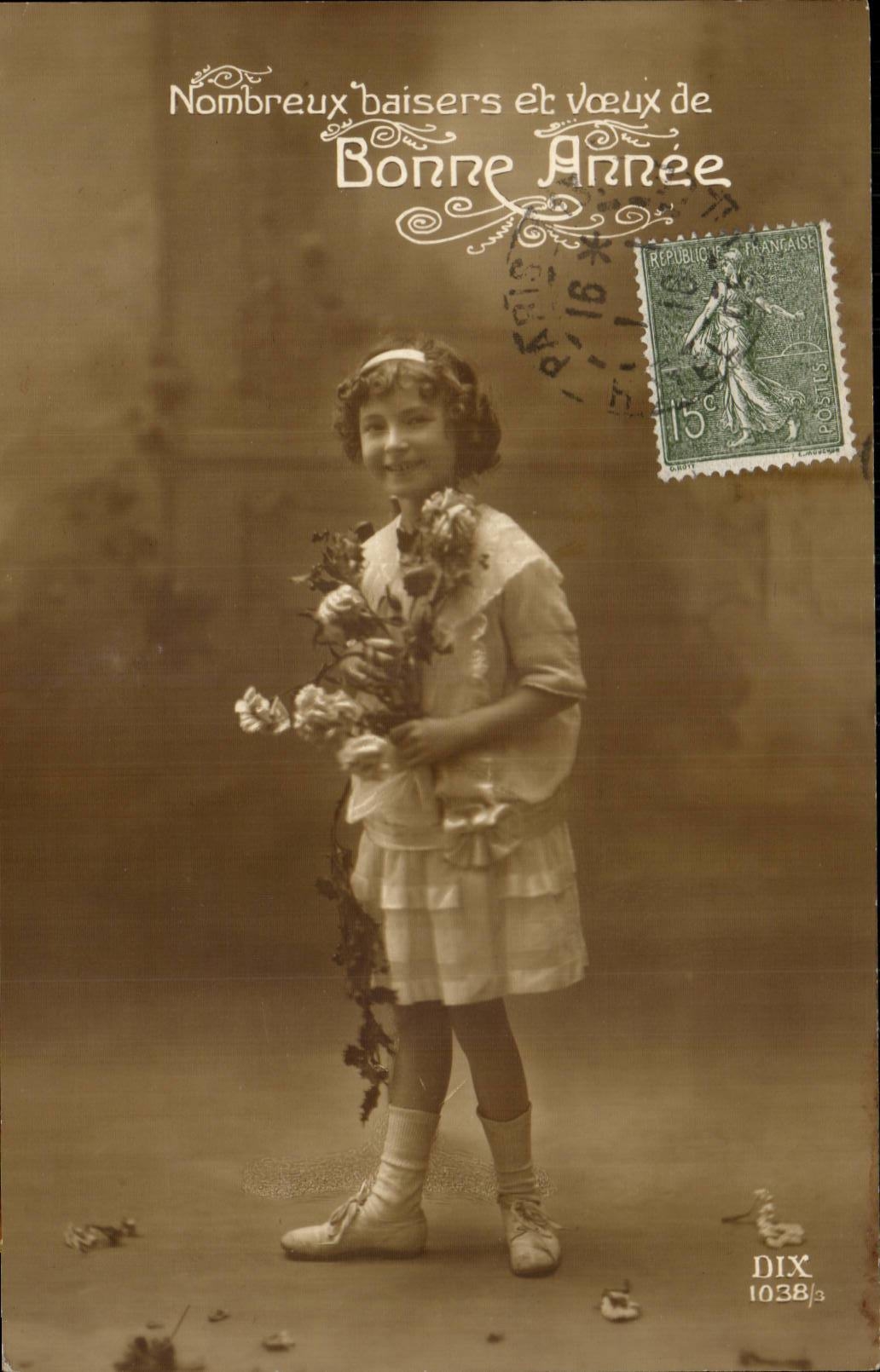 CPA Fantaisie Enfant Bonne annee
