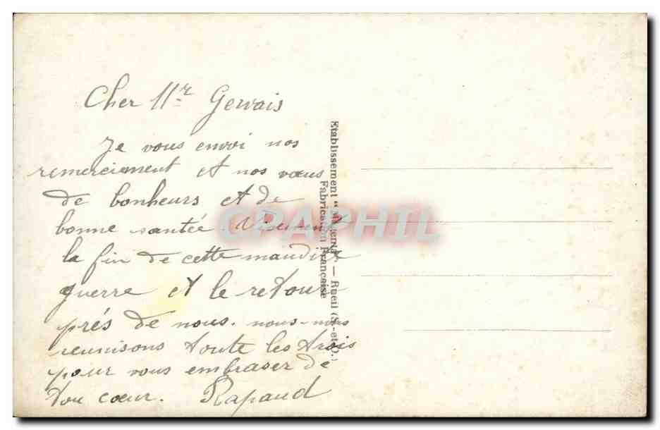 CPA Fantaisie Enfant et drapeaux — Verso