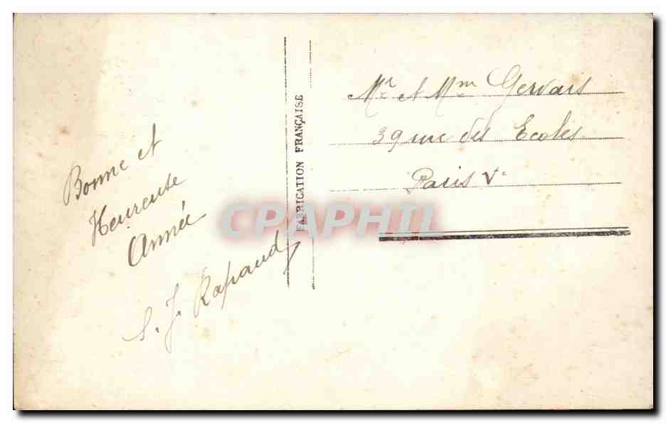 CPA Fantaisie Fleurs Bonne annee — Back