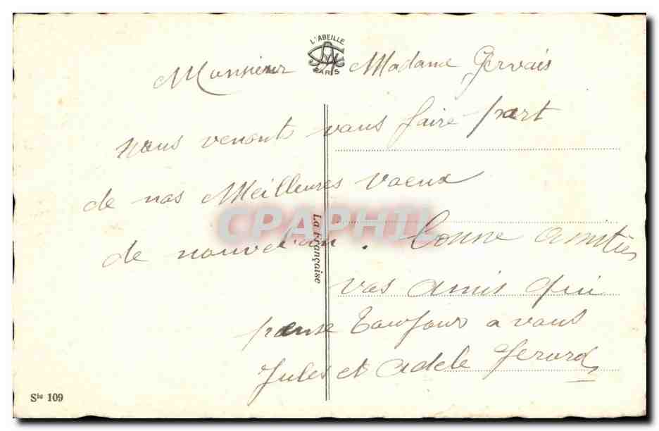 CPA Fantaisie Bonne annee — Rückseite