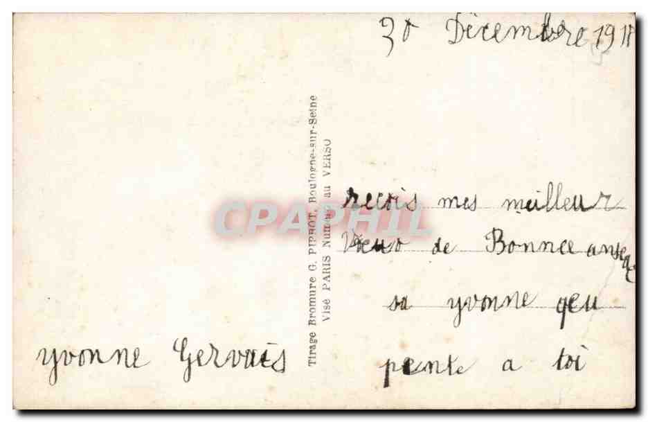 CPA Fantaisie Bonne annee — Verso