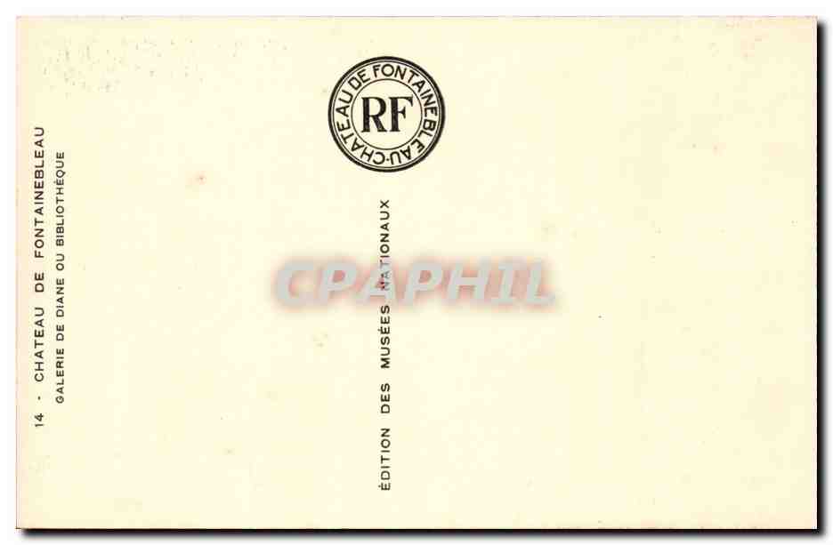 Galerie de Diane ou Bibliothèque — Château de Fontainebleau — Édition des Musées Nationaux — Verso