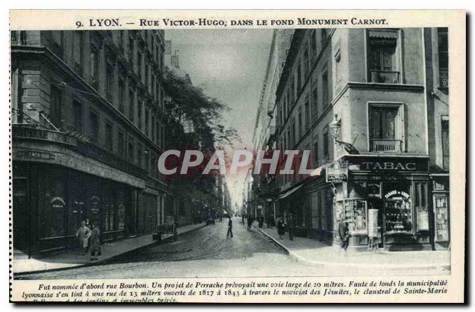 Lyon - Rue Victor Hugo dans le Monument Carnot - CPA 