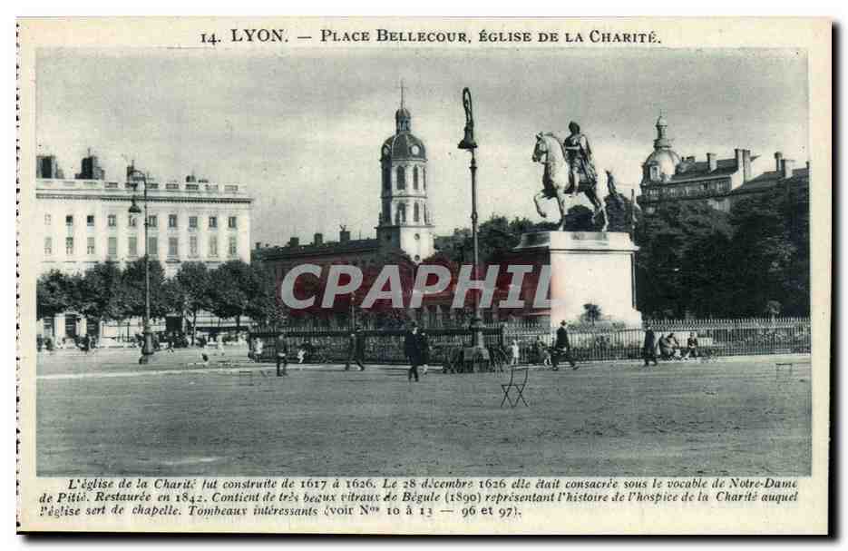 Lyon - Place Belecour et Eglise de la Charite - CPA 