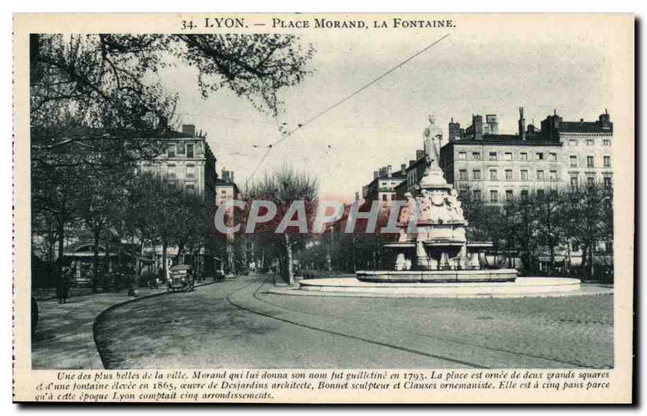 Lyon - Place Morand - La Fontaine - CPA 