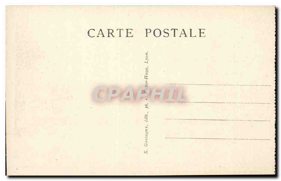 Lyon - Place Morand - La Fontaine - CPA  — Verso