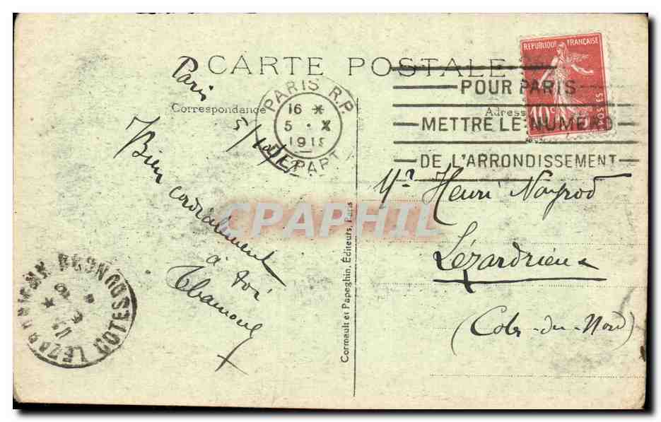 Paris 1 - Rue de Rivoli et la Tour St Jaques - CPA  — Rückseite