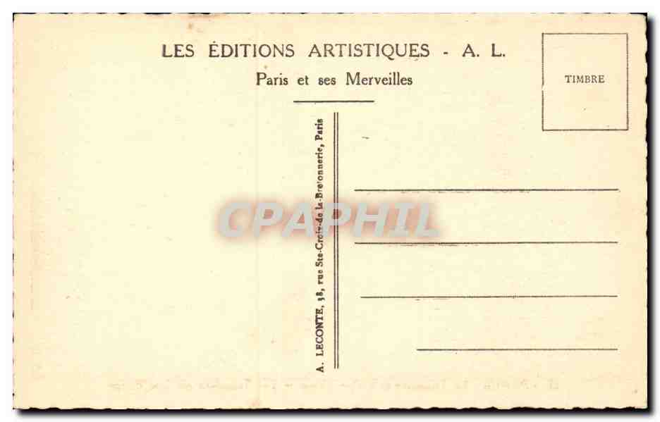 Paris - 16 - Le Trocadero et le Pont d'Iena - automobile - CPA  — Rückseite