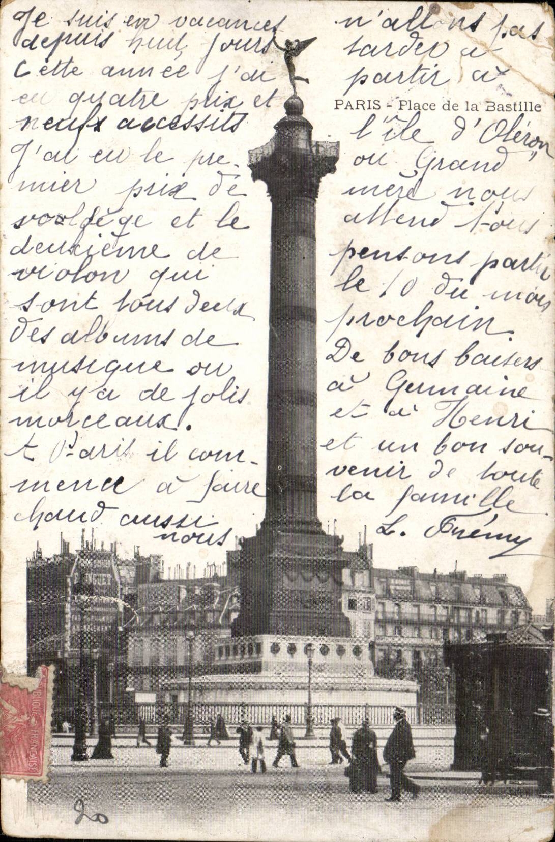 Paris - 11 - Place de la Bastille - CPA 