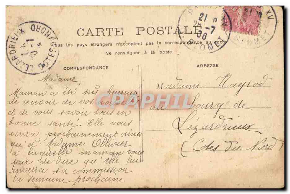 Paris - 11 - Place de la Bastille - CPA  — Rückseite