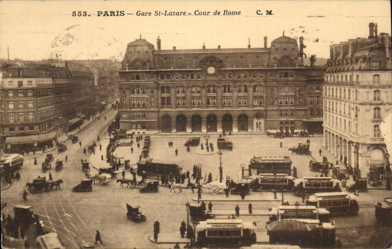 Paris - 8 - La Gare St Lazare - Cour de Rome - CPA 