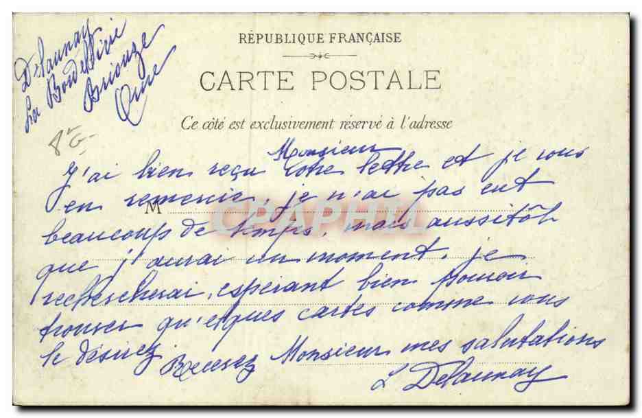 Paris - 8 - La Gare St Lazare - Cour du havre - Caleche - CPA  — Verso