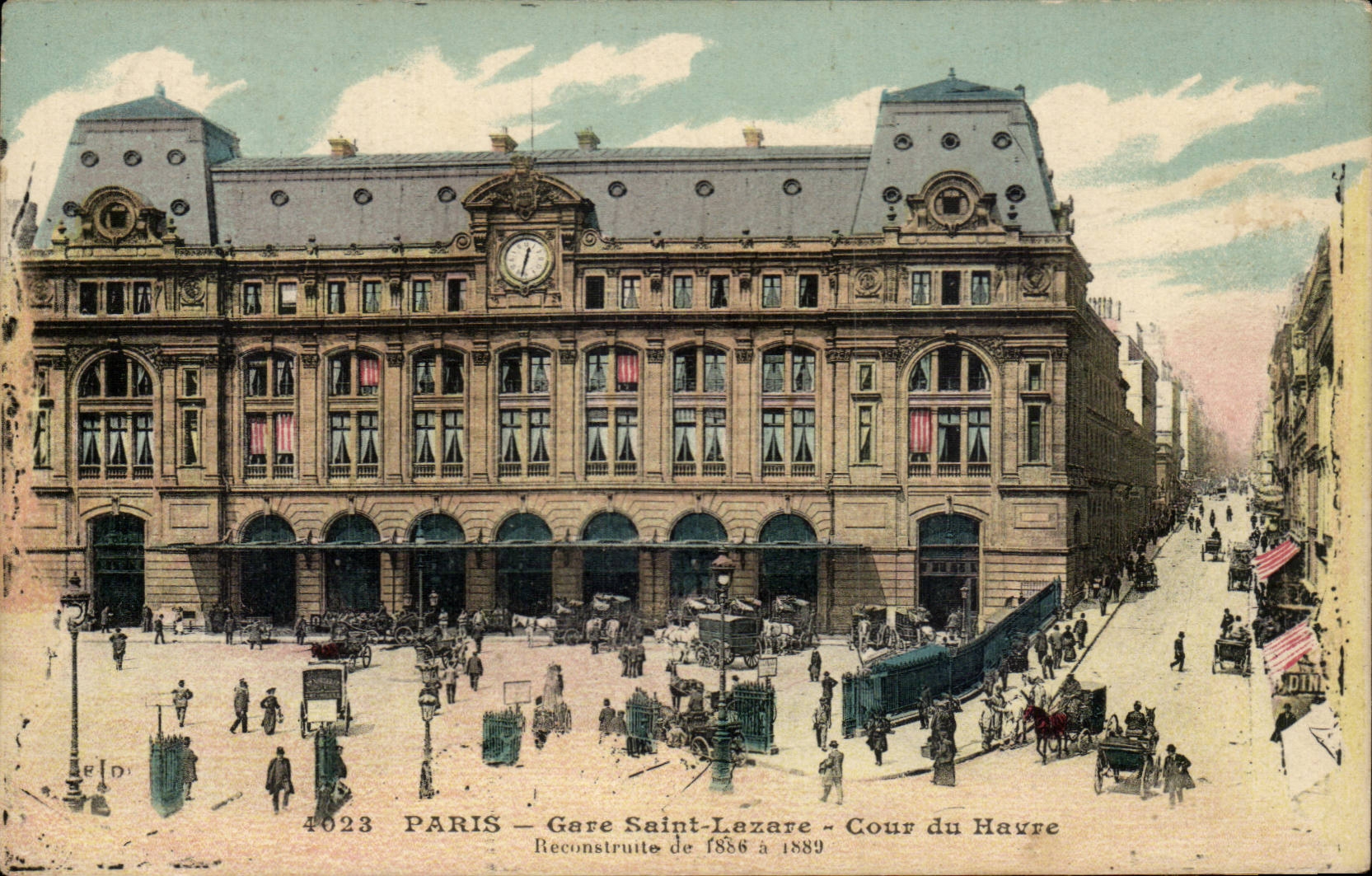 Paris - 8 - La Gare St Lazare - Cour du Havre - CPA 
