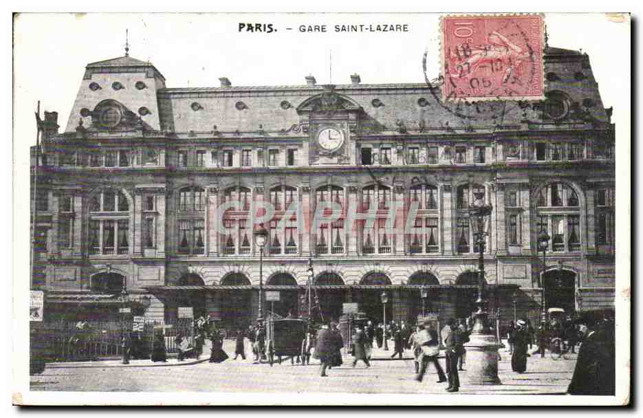 Paris - 8 - La Gare St Lazare - CPA 