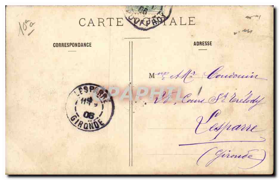 Paris - 10 - La Gare du Nord - CPA  — Verso