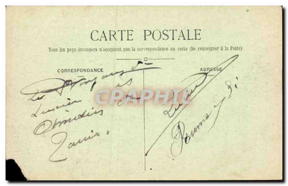 Paris - 10 - Gare du Nord - CPA  — Verso